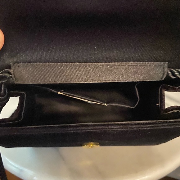 Vintage Velvet Nordstrom Purse with Silk Cord String - Picture 4 of 5